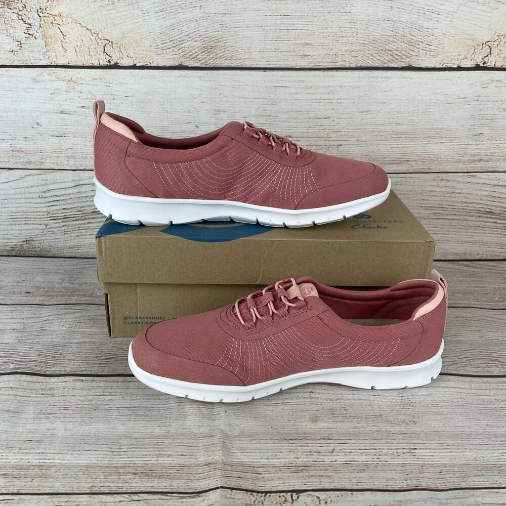 Clarks Cloudstepper Step Allenabay Womens Sz 11M Causual Shoes Mauve Red Pink - Picture 2 of 11